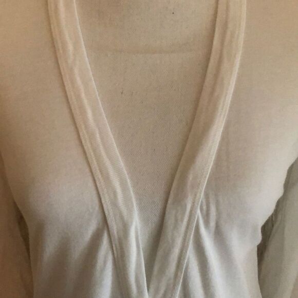 Splendid White 3/4 Sleeve Cardigan Shirt - Picture 3 of 8